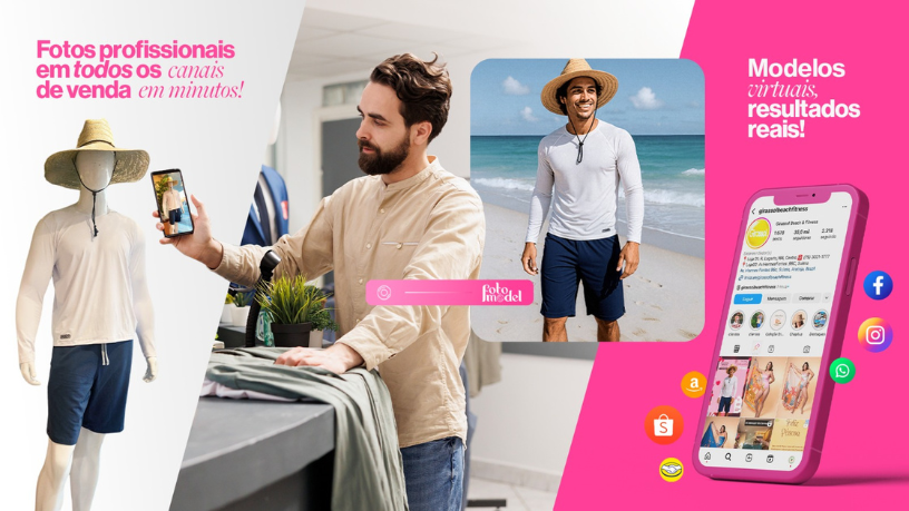 Com o FotoModel, sua imagem se torna um recurso estratégico para fortalecer o branding.